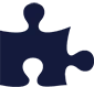 blue icon of a jigsaw puzzle piece