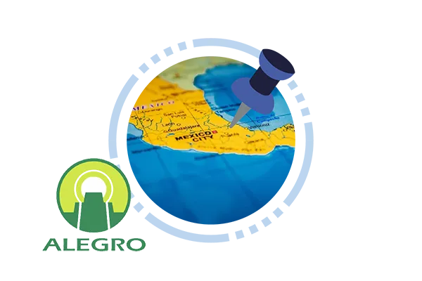 Icon representing the establishment of Alegro Industries SA de Cv in Guadalajara, Mexico, symbolizing its presence and operations in the region.