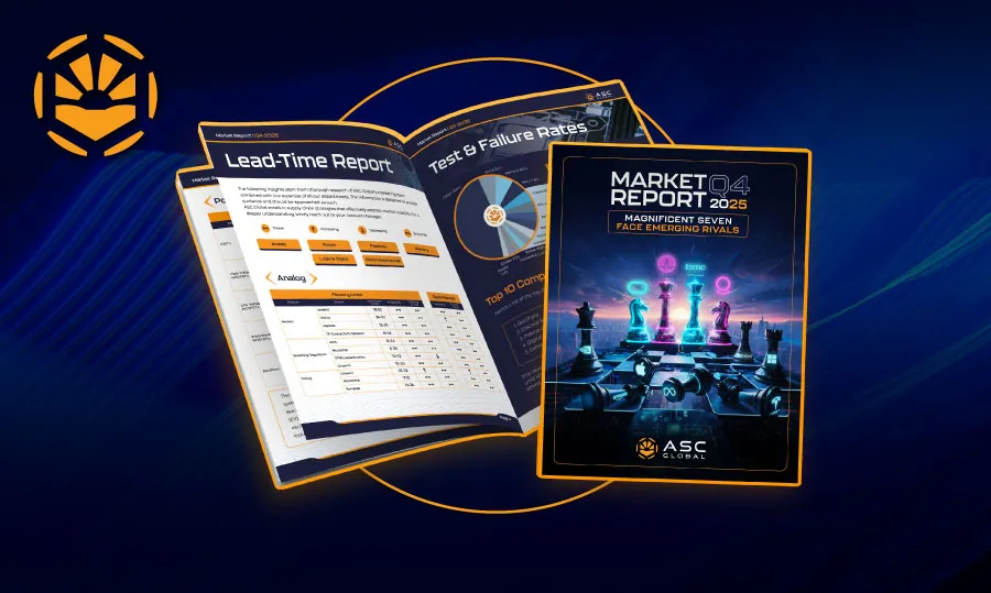 Banner for ASC Global’s Market Report featuring news on the Magnificent Seven facing emerging AI rivals, including NVIDIA and OpenAI’s $100B partnership, AMD’s collaboration with OpenAI on AI infrastructure, and other key market updates and industry insights