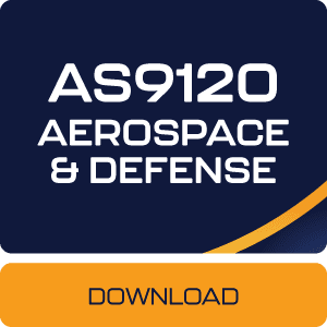 Button labeled 'AS 9120:2016 Certification' linking to ASC Global's compliance with quality management guidelines for distributors in the aerospace industry