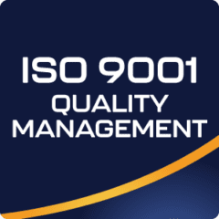 Button labeled 'ISO 9001:2015 Certification' linking to ASC Global's adherence to the international standard for quality management systems