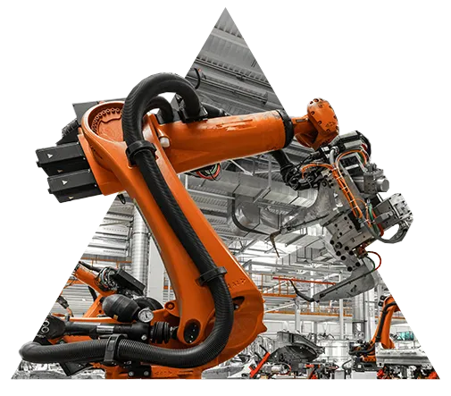 industrial_automation_MRO_robot_arm Robotic assembly arm operating on a factory floor, symbolizing ASC Global's services for the Industrial Automation and MRO industries, including component sourcing and maintenance solutions.