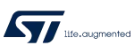Logo representing STMicroelectronics, a global manufacturer of semiconductor and electronics solutions
