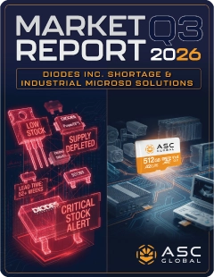 ASC Global's Q3 2026 Market Report promotional banner featuring semiconductor market analysis, AI infrastructure growth, electronic component pricing trends, supply chain developments, inventory shifts, and global sourcing insights for manufacturers and procurement teams.