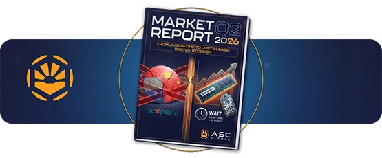 Mini banner promoting ASC Global’s Electronics Market Report Q2 2026, highlighting the global memory crisis impacting availability, pricing, and electronics supply chains.