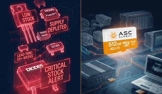 ASC Global Market Report Q3 2026 banner featuring global electronics supply chain insights and semiconductor market intelligence.