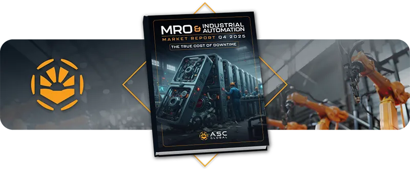 Mini banner linking to ASC Global’s MRO & Industrial Automation Report, featuring industry insights and trends on products and manufacturers.